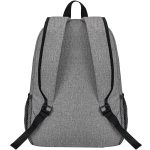 Custom Solid Color Heather Lite Laptop Backpack W/ Braided Handle - 4