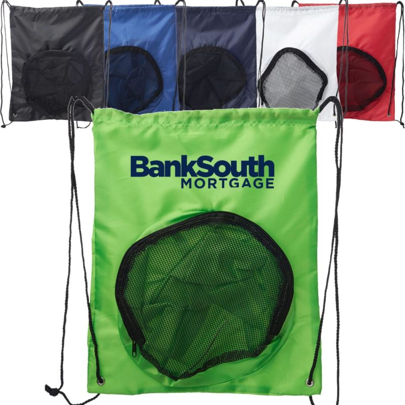 Custom Sport Packs Ball Carrier Drawstring Backpack - 9