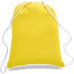 Custom Sporty Canvas Drawstring Backpack w/ Custom Logo 14" X 18" - 1