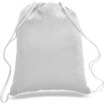 Custom Sporty Canvas Drawstring Backpack w/ Custom Logo 14" X 18" - 2