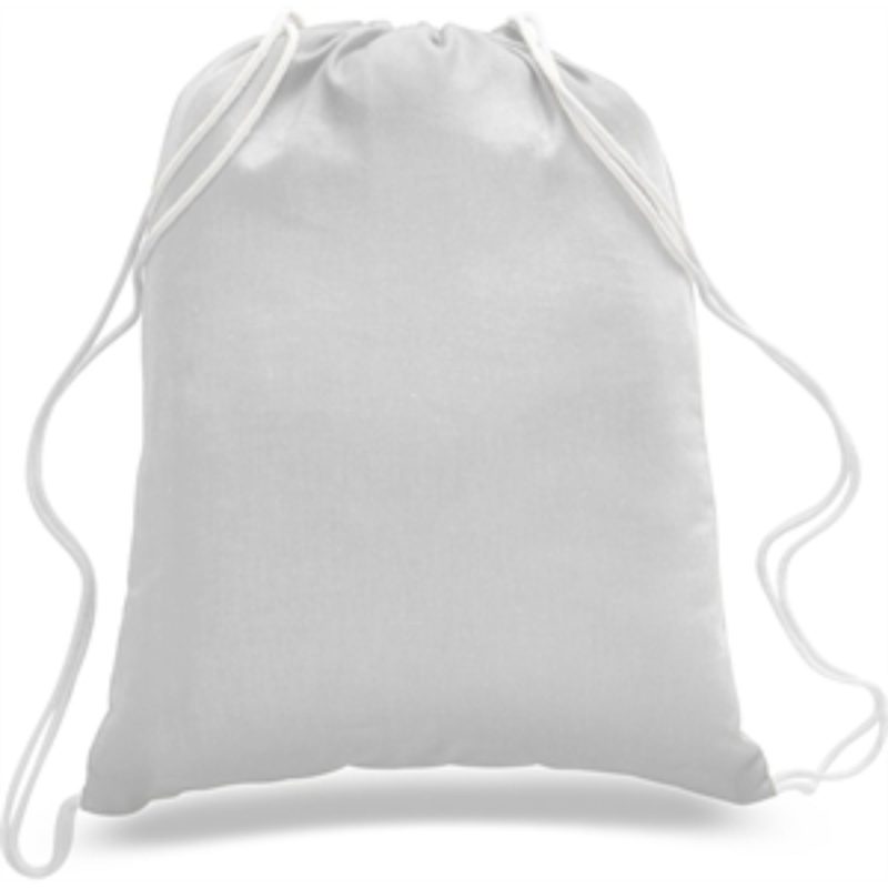Custom Sporty Canvas Drawstring Backpack w/ Custom Logo 14" X 18" - 2