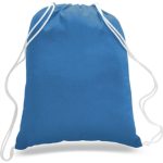 Custom Sporty Canvas Drawstring Backpack w/ Custom Logo 14" X 18" - 4