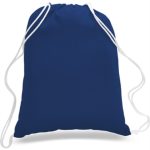 Custom Sporty Canvas Drawstring Backpack w/ Custom Logo 14" X 18" - 5