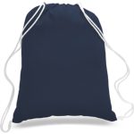 Custom Sporty Canvas Drawstring Backpack w/ Custom Logo 14" X 18" - 9