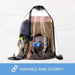 Custom Stadium Approved Clear PVC Drawstring Cinch Sack Backpack - 2
