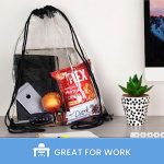 Custom Stadium Approved Clear PVC Drawstring Cinch Sack Backpack - 4