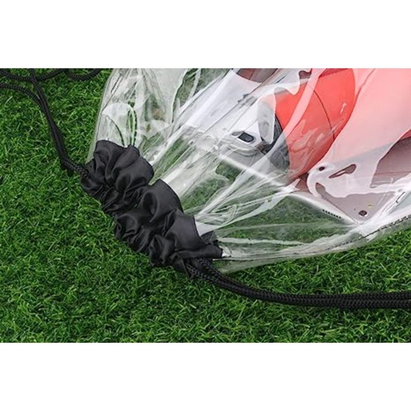 Custom Stadium Approved Clear PVC Drawstring Cinch Sack Backpack - 5