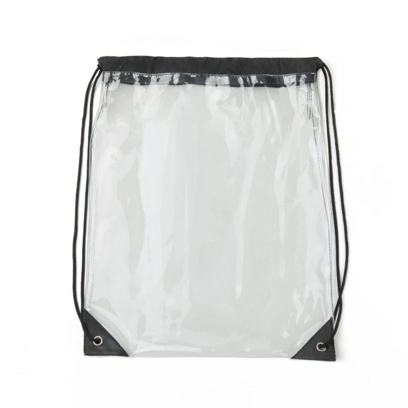 Custom Stadium Approved Clear PVC Drawstring Cinch Sack Backpack - 6