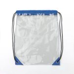 Custom Stadium Approved Clear PVC Drawstring Cinch Sack Backpack - 7