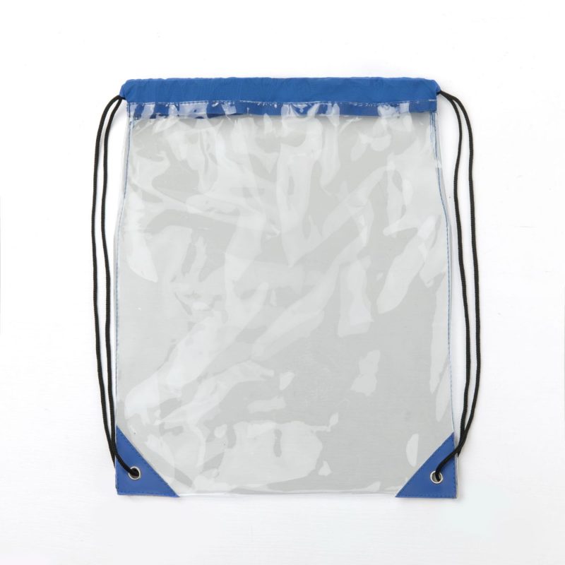 Custom Stadium Approved Clear PVC Drawstring Cinch Sack Backpack - 7