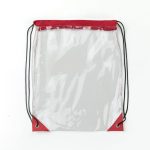 Custom Stadium Approved Clear PVC Drawstring Cinch Sack Backpack - 8