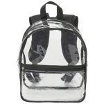 Custom Stadium Approved Heavy Duty Cold-Resistant Clear Bag Transparent PVC Backpack (11.5"x9.5") - 1