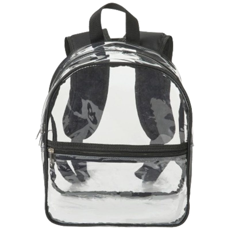 Custom Stadium Approved Heavy Duty Cold-Resistant Clear Bag Transparent PVC Backpack (11.5"x9.5") - 5