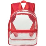 Custom Stadium Approved Heavy Duty Cold-Resistant Clear Bag Transparent PVC Backpack (11.5"x9.5") - 7