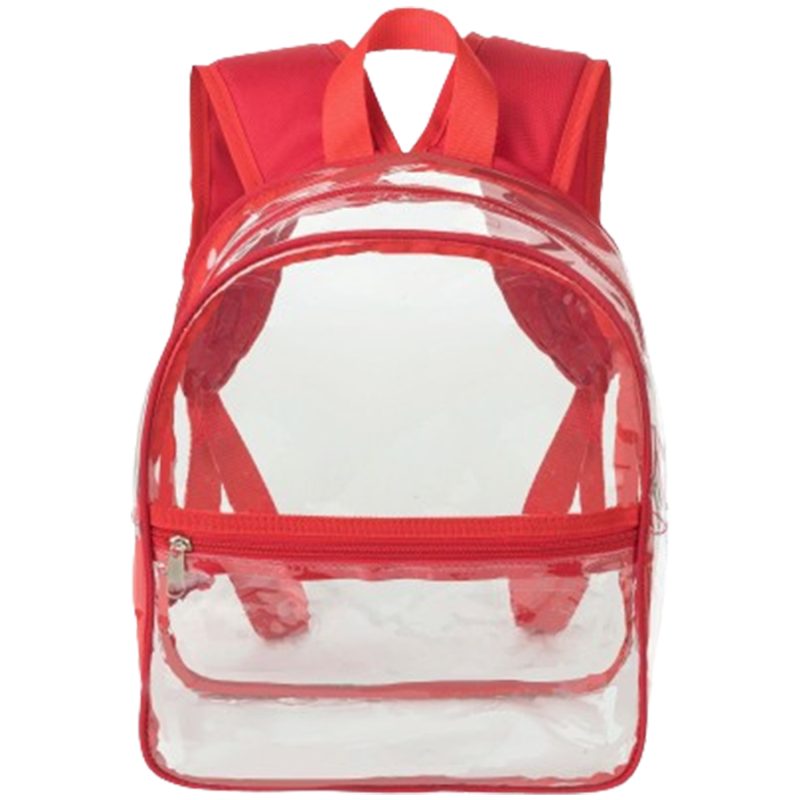 Custom Stadium Approved Heavy Duty Cold-Resistant Clear Bag Transparent PVC Backpack (11.5"x9.5") - 7