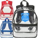 Custom Stadium Approved Heavy Duty Cold-Resistant Clear Bag Transparent PVC Backpack (11.5"x9.5") - 8