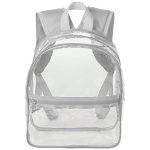 Custom Stadium Approved Heavy Duty Cold-Resistant Clear Bag Transparent PVC Backpack (11.5"x9.5") - 9