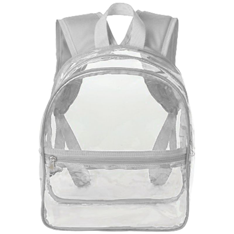 Custom Stadium Approved Heavy Duty Cold-Resistant Clear Bag Transparent PVC Backpack (11.5"x9.5") - 9