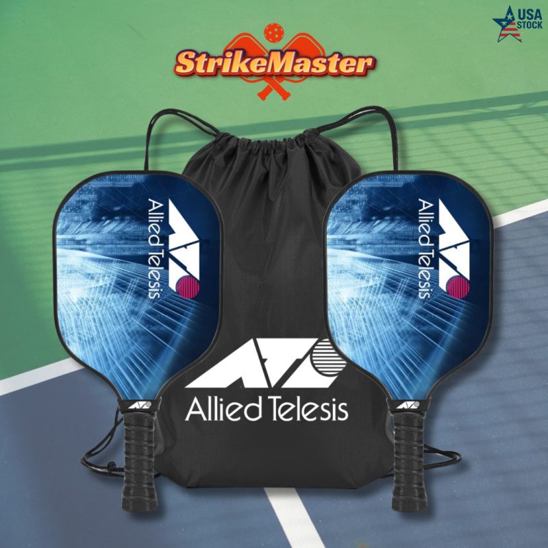 GLOBAL PROMO - 3 Custom StrikeMaster Fiberglass Pickleball Set – 2 Paddles