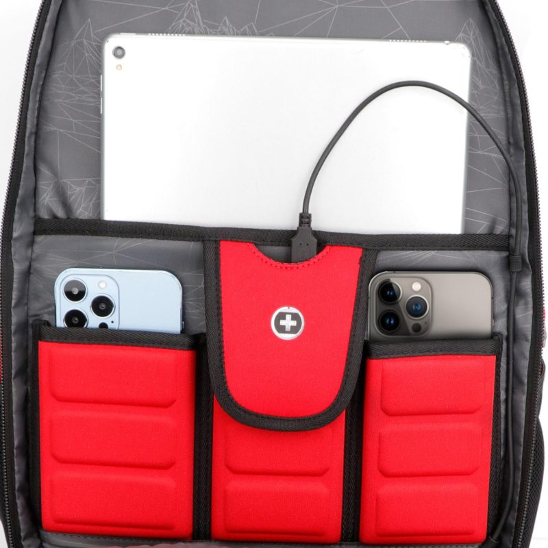 Custom SwissDigital® Antibacterial Large Travel RFID Protection Backpack - 6