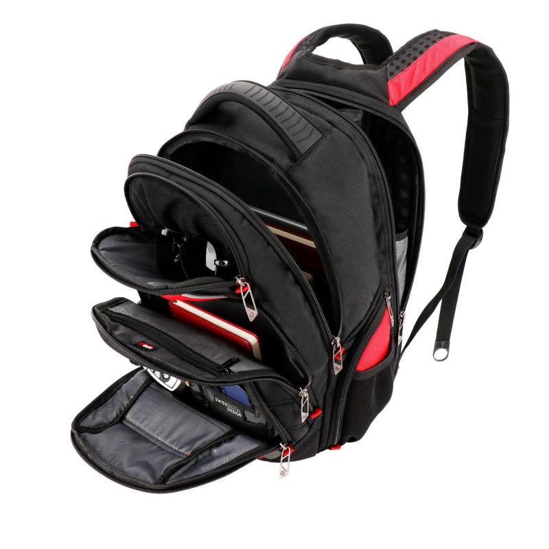 Custom SwissDigital® Antibacterial Large Travel RFID Protection Backpack - 7