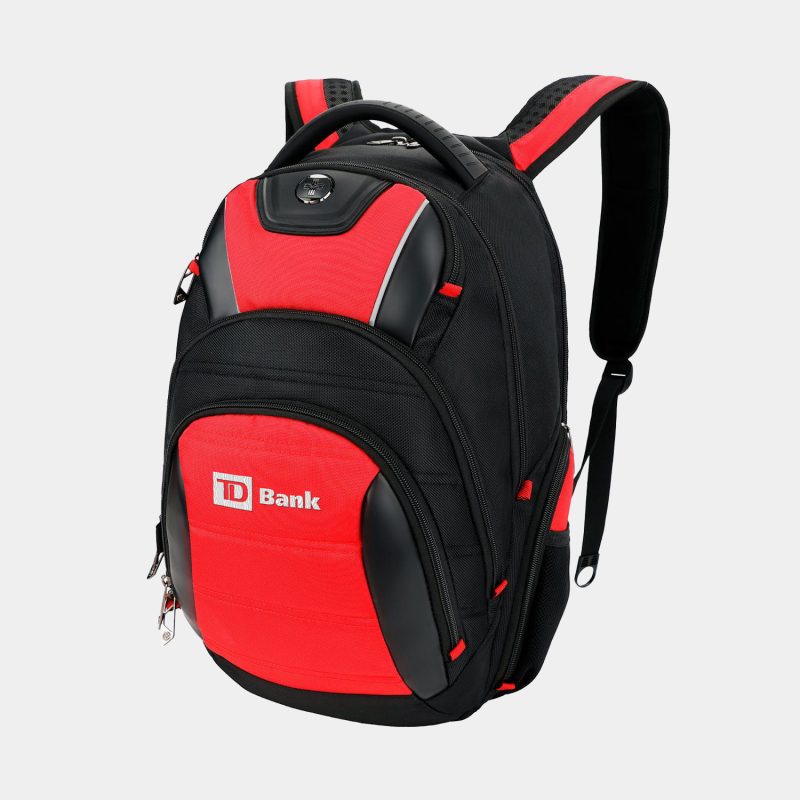 Custom SwissDigital® Antibacterial Large Travel RFID Protection Backpack