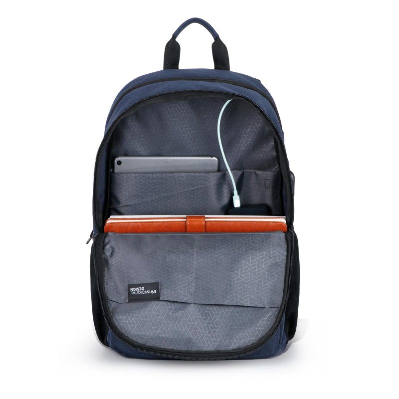 Custom SwissDigital® BIBERSTEIN TSA-Friendly Travel Backpack - 4