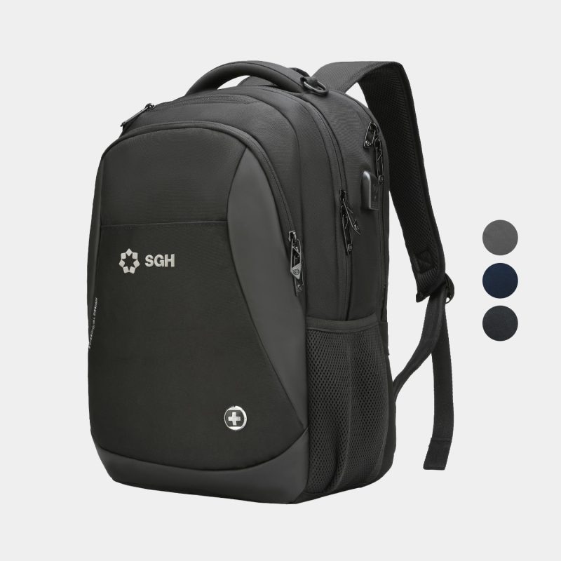 Custom SwissDigital® Boswil USB Charging Port Travel Backpack