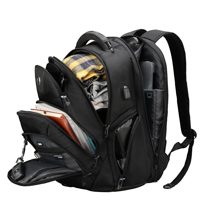 Custom SwissDigital® PIXEL PRO Stylish TSA-Friendly Finder Backpack - 2