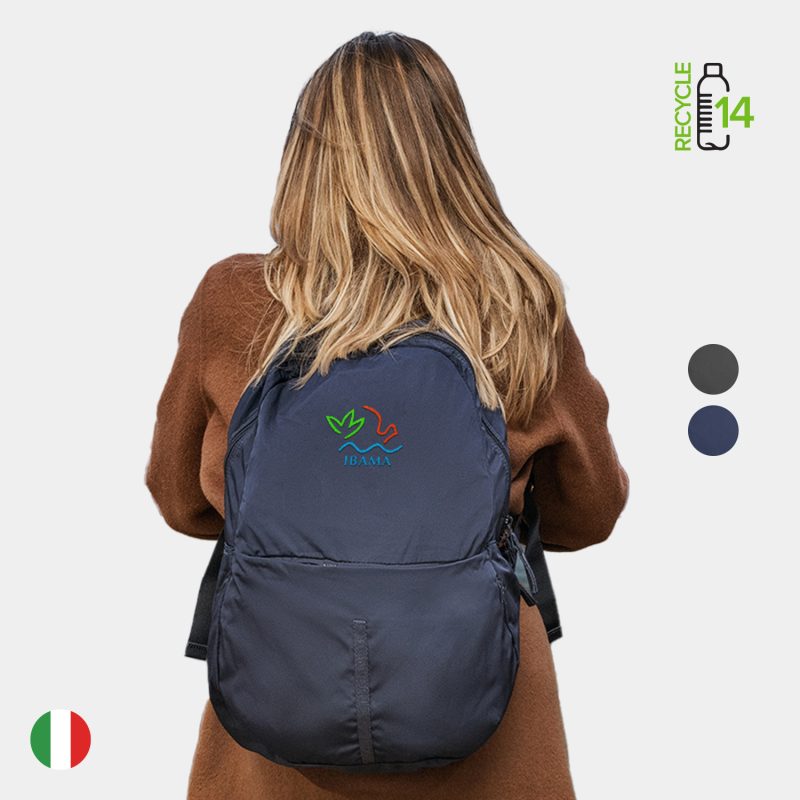 Custom TUCANO® - Italy LET ME OUT Recycled Executive Super Light Foldable Backpack