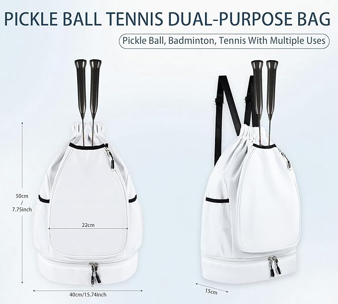 Custom Tennis Backpack for Pickleball and Badminton with Shoe - 3