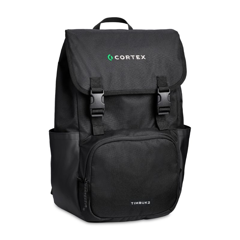 Custom Timbuk2 City Compass Recycled Polyester Flap Backpack - Jet Black - 2