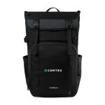 Custom Timbuk2 City Compass Recycled Polyester Tech Flap Pack - Jet Black