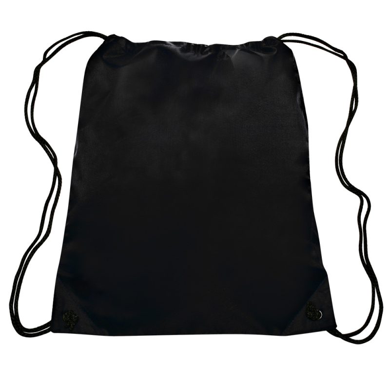 Custom Traditional Bags Drawstring Polyester Backpack (14" x 16.5") - 2