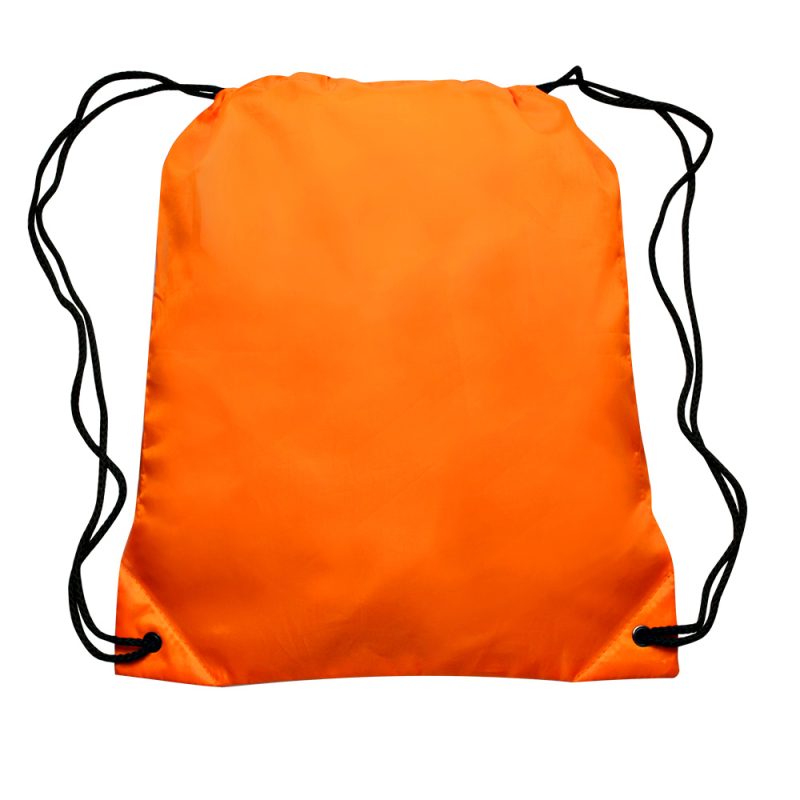 Custom Traditional Bags Drawstring Polyester Backpack (14" x 16.5") - 4