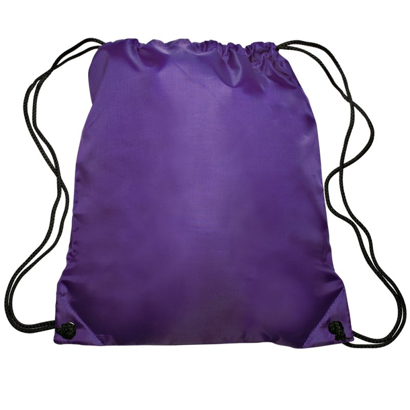 Custom Traditional Bags Drawstring Polyester Backpack (14" x 16.5") - 6