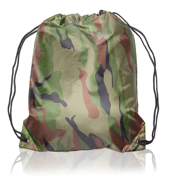 Custom Traditional Bags Drawstring Polyester Backpack (14" x 16.5") - 8