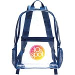 Custom Translucent Trek Clear Stadium Backpack w/ Mesh pocket (12" x 16" x 5") - 2