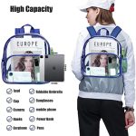 Custom Travel Heavy Duty Clear Bag PVC Transparent Backpack (12"x6")