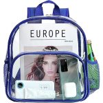 Custom Travel Heavy Duty Clear Bag PVC Transparent Backpack (12"x6") - 3