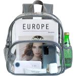 Custom Travel Heavy Duty Clear Bag PVC Transparent Backpack (12"x6") - 4