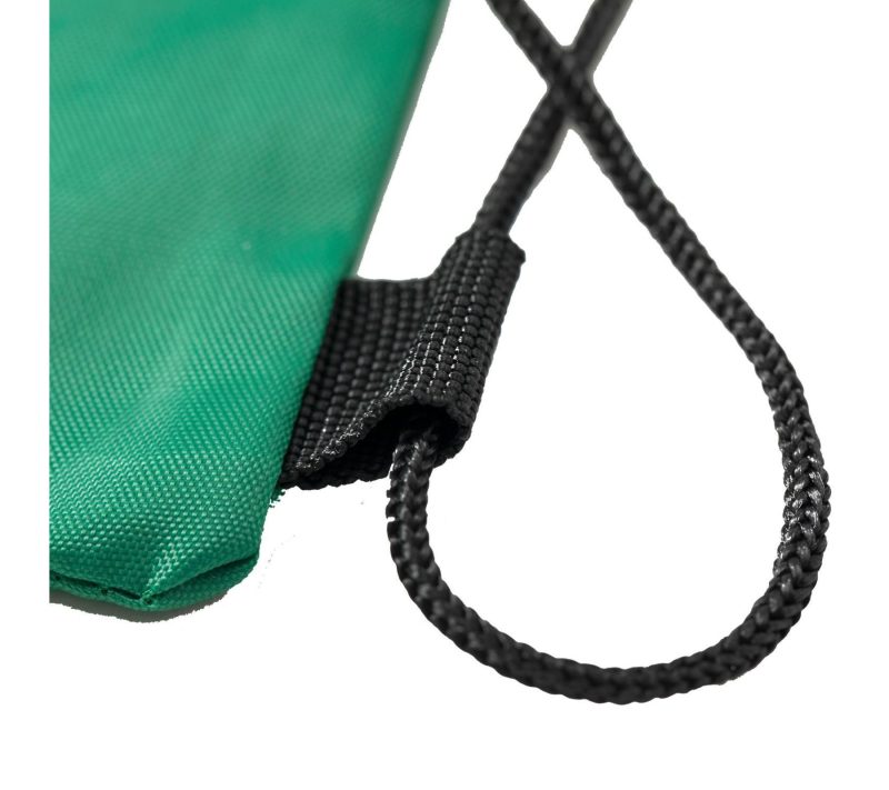 Custom Tri-Color Drawstring Backpack with Earphone Slot & Front Zipper (14" x 18") - 1