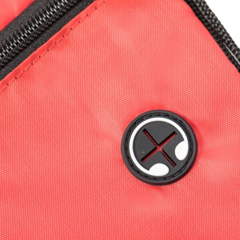 Custom Tri-Color Drawstring Backpack with Earphone Slot & Front Zipper (14" x 18") - 5