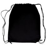 Custom Tri Color Front Pocket Drawstring Backpacks w/ Custom Imprint - 5