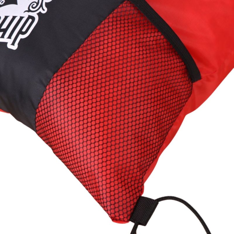 Custom Tri Color Side Mesh Bottle Holder Drawstring Backpack (13" x 17") - 4