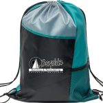 Custom Tri Color Side Mesh Bottle Holder Drawstring Backpack (13" x 17") - 6