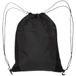 Custom Two Color Drawstring Side Mesh Accents Backpacks - 1