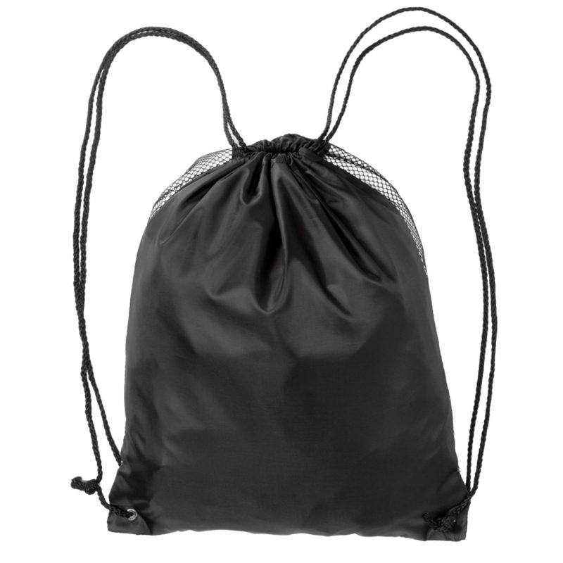 Custom Two Color Front Zipper Pocket Drawstring Backpacks - 6