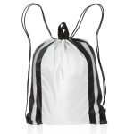 Custom Two Color Reflector Side Strips Drawstring Backpacks - 1