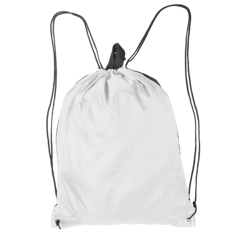 Custom Two Color Reflector Side Strips Drawstring Backpacks - 5